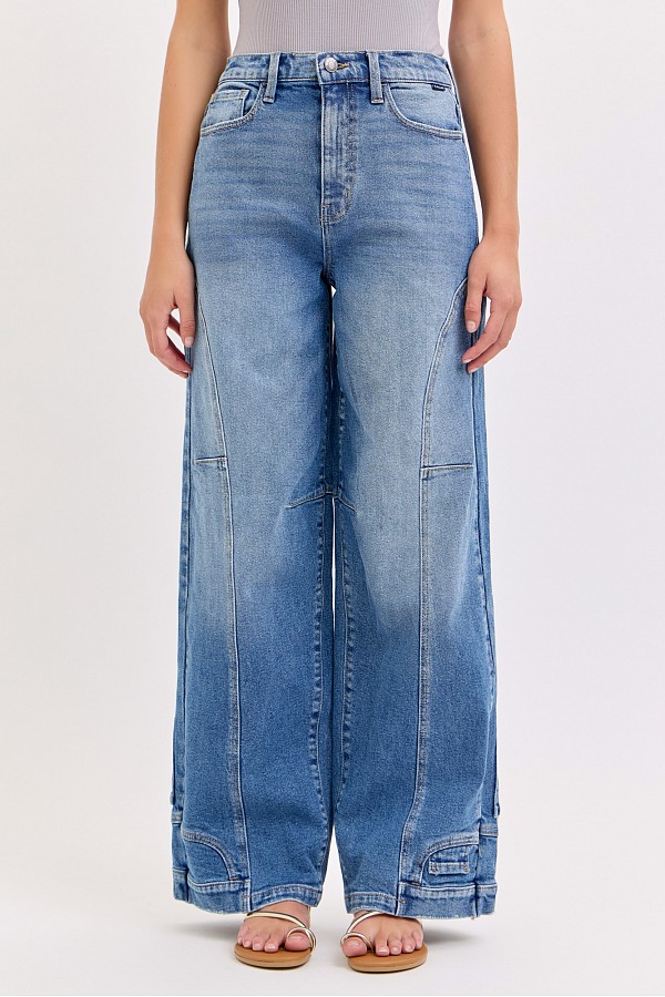 High Rise Wide Leg with Pockets At Opening 